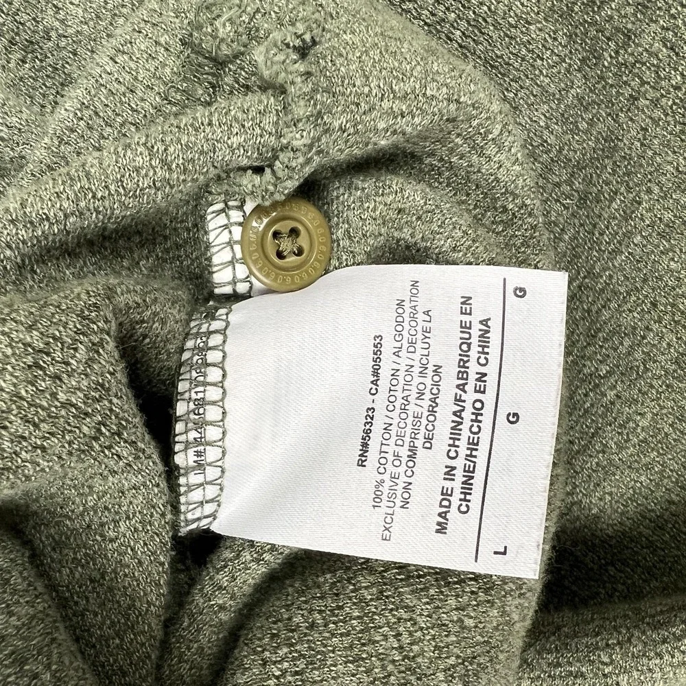 Nike Shirt Mens L Green Henley Crew Button Knit Pullover Thermal 6.0 Y2K
